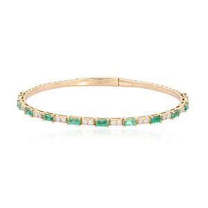 Eternal Shine 14K (or 18k upon request) Yellow Gold Designer Diamond Bracelet